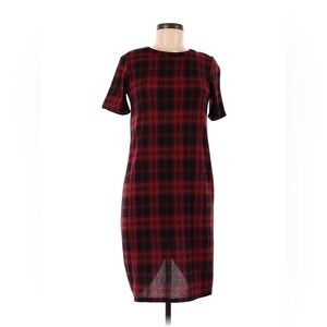 Sweet Claire Red & black plaid dress with pockets Sz M
